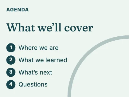 Agenda slide · Lagoon
