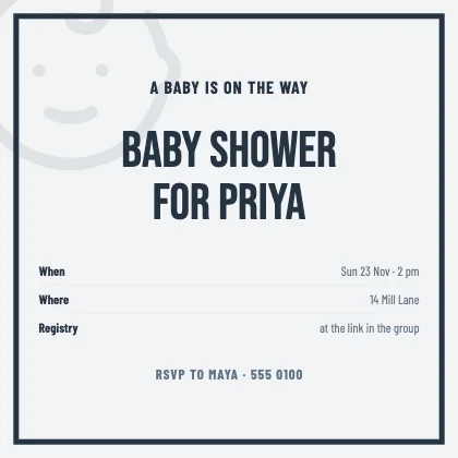 Baby shower invitation · Slate · Poster
