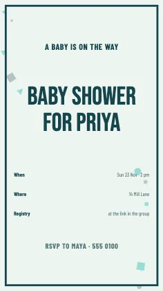 Baby shower invitation · Lagoon · Poster