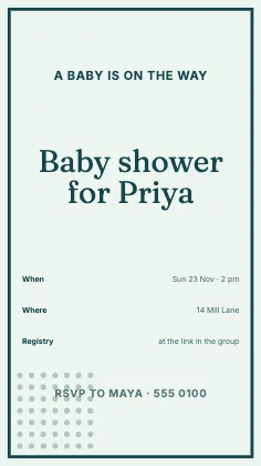 Baby shower invitation · Lagoon