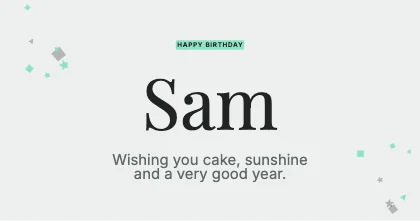 Birthday wishes · Charcoal · Editorial