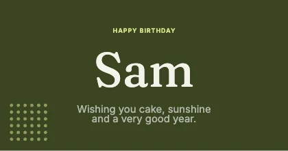 Birthday wishes · Olive dark