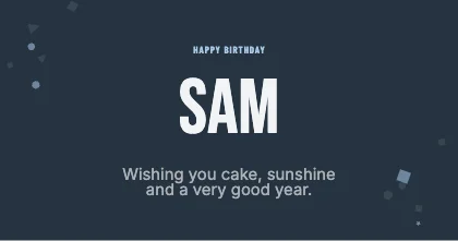 Birthday wishes · Slate dark · Poster