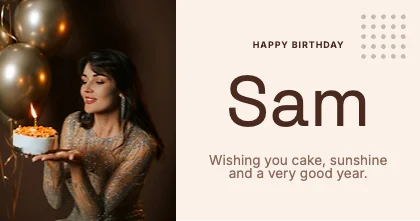 Birthday wishes · Sunset · Grotesk