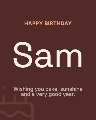 Birthday wishes · Clay dark · Grotesk