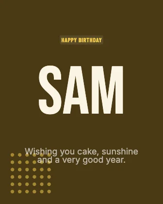 Birthday wishes · Mustard dark · Poster