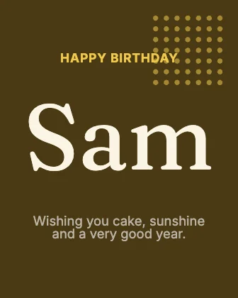 Birthday wishes · Mustard dark