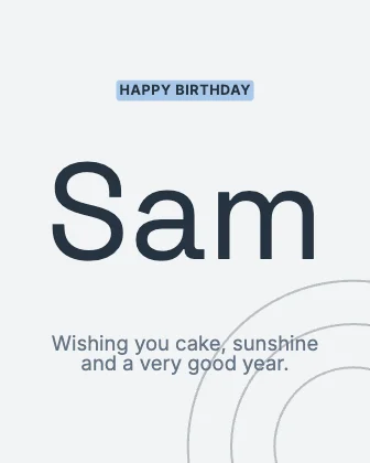 Birthday wishes · Slate · Grotesk