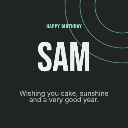 Birthday wishes · Charcoal dark · Poster