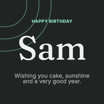 Birthday wishes · Charcoal dark