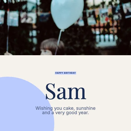 Birthday wishes · Cobalt · Editorial