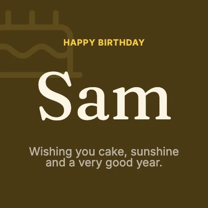 Birthday wishes · Mustard dark