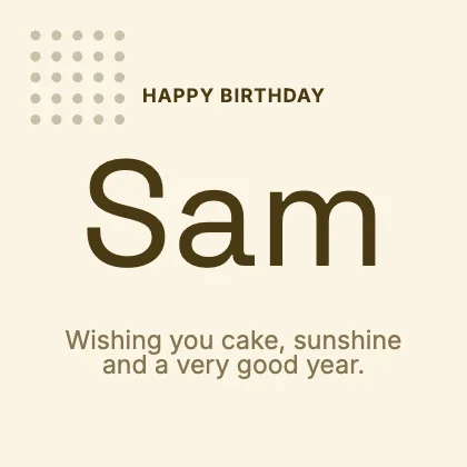 Birthday wishes · Mustard · Grotesk