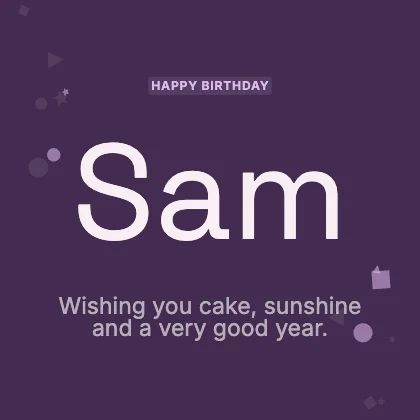 Birthday wishes · Plum dark · Grotesk