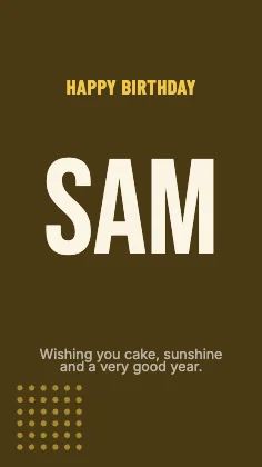 Birthday wishes · Mustard dark · Poster