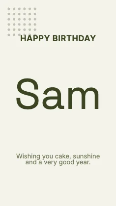 Birthday wishes · Olive · Grotesk