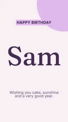 Birthday wishes · Plum