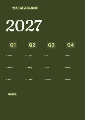 Year at a glance · Olive dark