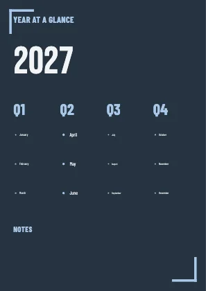 Year at a glance · Slate dark · Poster
