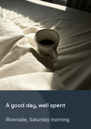 Photo with caption · Slate dark · Grotesk