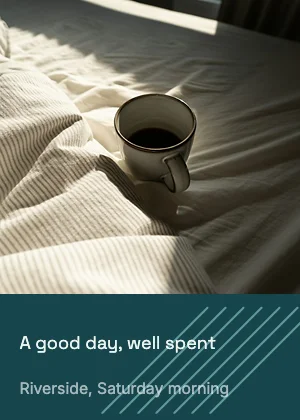 Photo with caption · Lagoon dark · Grotesk