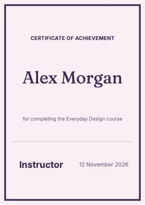 Certificate · Plum