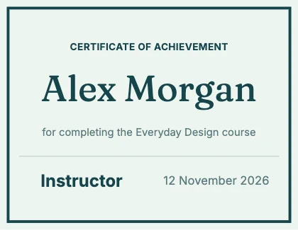Certificate · Lagoon