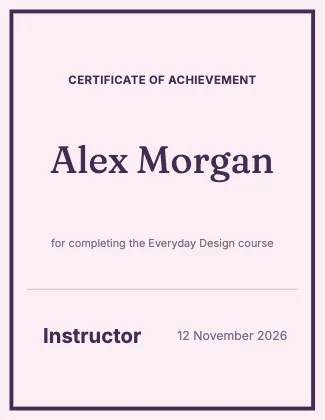Certificate · Plum