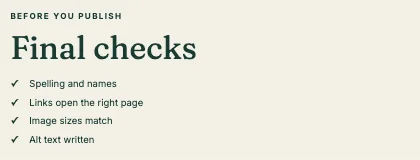Checklist · Forest