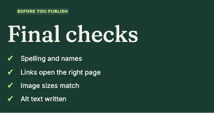 Checklist · Forest dark