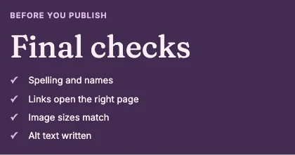 Checklist · Plum dark