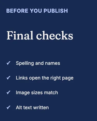 Checklist · Cobalt dark