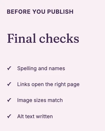 Checklist · Plum