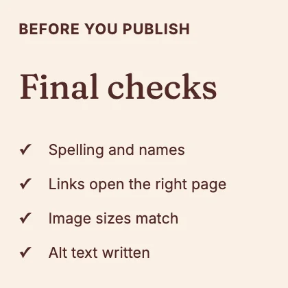 Checklist · Clay