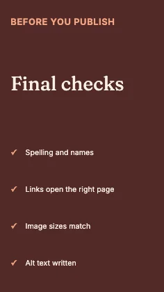 Checklist · Clay dark