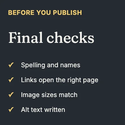 Checklist · Ink dark