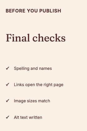 Checklist · Clay