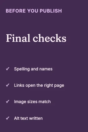 Checklist · Plum dark