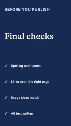 Checklist · Cobalt dark