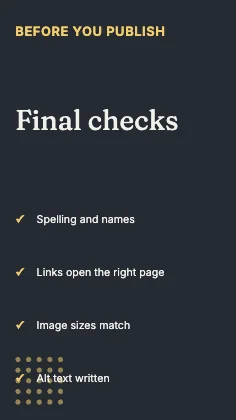 Checklist · Ink dark