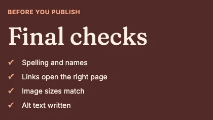 Checklist · Clay dark