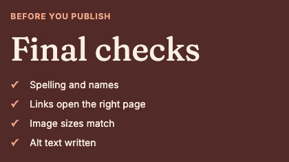 Checklist · Clay dark