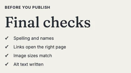 Checklist · Ink