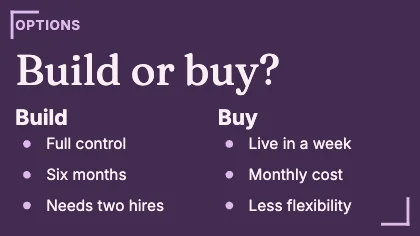 Comparison slide · Plum dark