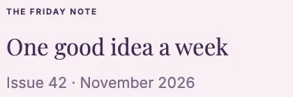 Newsletter header · Plum · Editorial