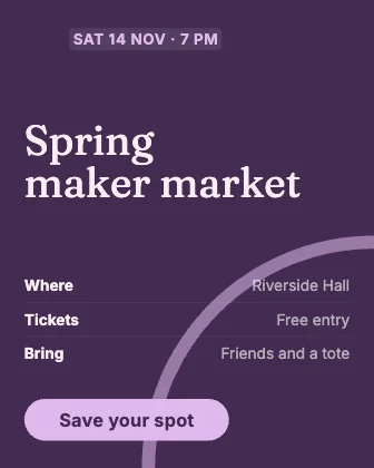 Event invite · Plum dark