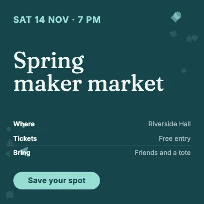 Event invite · Lagoon dark