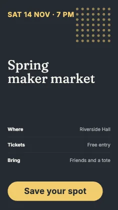 Event invite · Ink dark