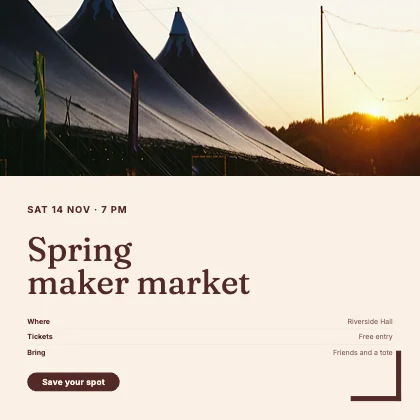 Event invite · Clay