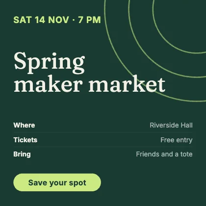 Event invite · Forest dark